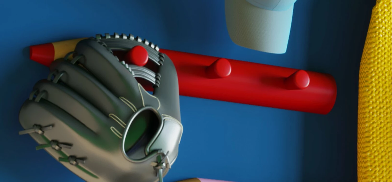 Garderobe STIFTO - rot - 3 Haken 4 Garderobe STIFTO - rot - 3 Haken – Bild 2