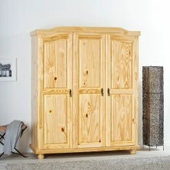 Kleiderschrank BERN - Kiefer Massivholz - 3-türig 8 Kleiderschrank BERN - Kiefer Massivholz - 3-türig -Flur & Diele Verkaufsgeschäft 9002933400 02 1600Wx1600H