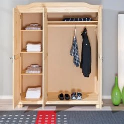 Kleiderschrank BERN - Kiefer Massivholz - 3-türig 11 Kleiderschrank BERN - Kiefer Massivholz - 3-türig -Flur & Diele Verkaufsgeschäft 9002933400 05 1600Wx1600H