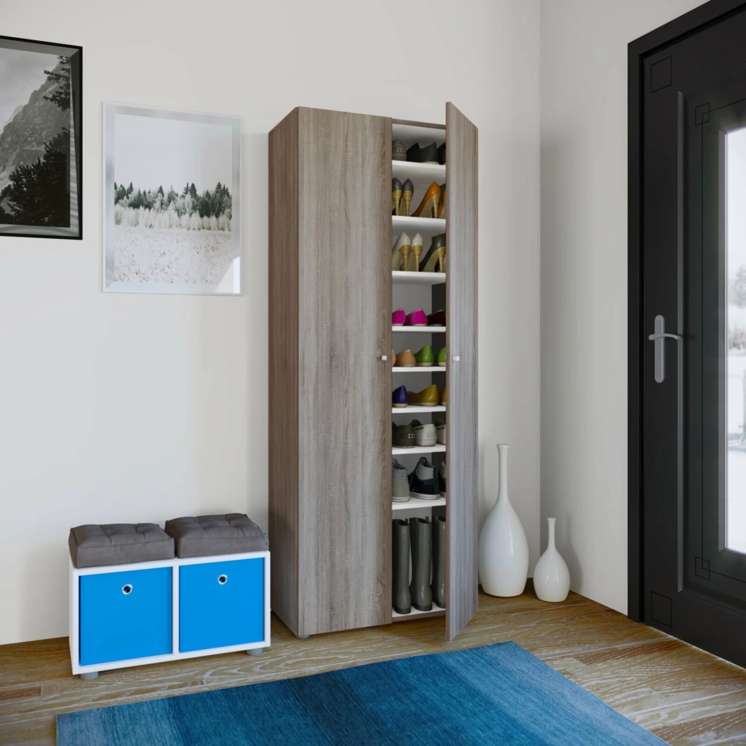 Schuhschrank VANDOL l - Sonoma Eiche - Türen - 71 cm breit 5 Schuhschrank VANDOL l - Sonoma Eiche - Türen - 71 cm breit – Bild 3