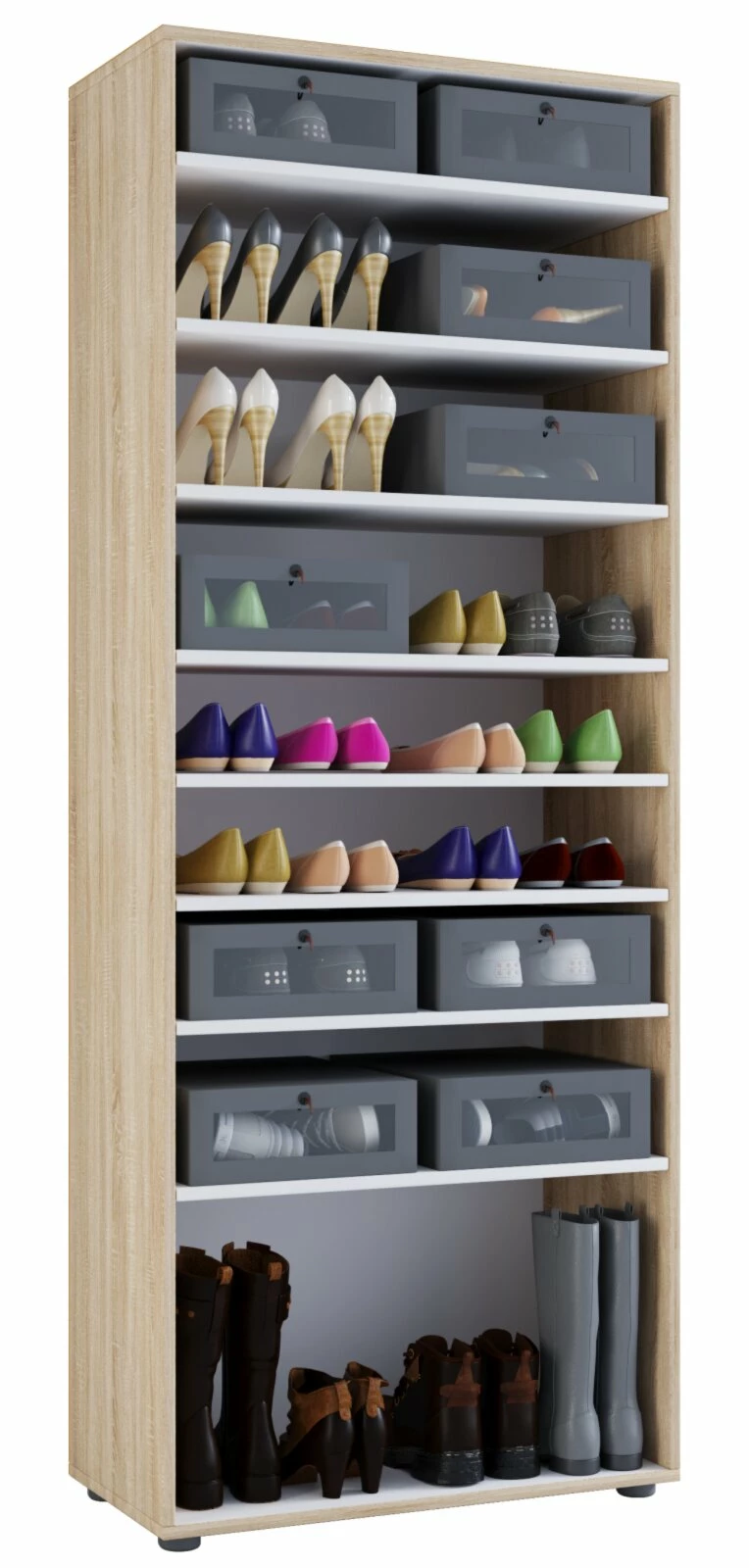 Schuhregal VANDOL l - Sonoma Eiche - 71 cm breit 3 Schuhregal VANDOL l - Sonoma Eiche - 71 cm breit