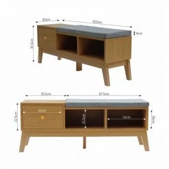 Schuhbank HAPPY HOME - Eiche - 103 cm 8 Schuhbank HAPPY HOME - Eiche - 103 cm -Flur & Diele Verkaufsgeschäft 9003617900 02 1600Wx1600H