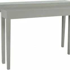 2-teiliges Tischset JANNIS - hellgrau Hochglanz - 130x34 cm