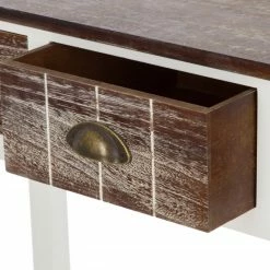 Konsolentisch - weiß-braun - 3 Schubladen - 90 cm breit -Flur & Diele Verkaufsgeschäft 9003655200 03 1600Wx1600H