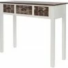Konsolentisch - weiß-braun - 3 Schubladen - 90 cm breit 2 Konsolentisch - weiß-braun - 3 Schubladen - 90 cm breit -Flur & Diele Verkaufsgeschäft 9003655200 1600Wx1600H
