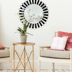 Wandspiegel APOLLON - silber-schwarz - 80 cm -Flur & Diele Verkaufsgeschäft 9003664300 1600Wx1600H