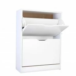 Schuhschrank - weiß - zwei Kipptüren 6 Schuhschrank - weiß - zwei Kipptüren -Flur & Diele Verkaufsgeschäft 9003689600 02 1600Wx1600H