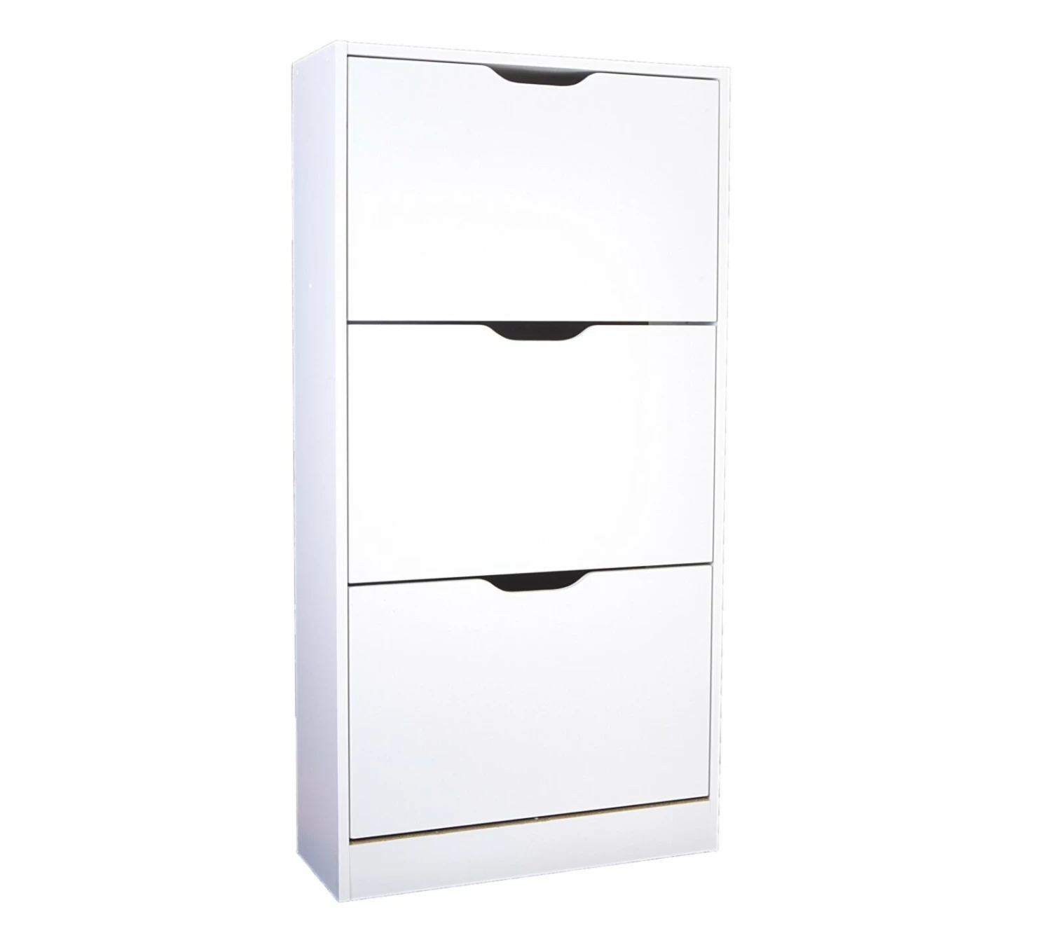 Schuhschrank - weiß - drei Kipptüren 3 Schuhschrank - weiß - drei Kipptüren