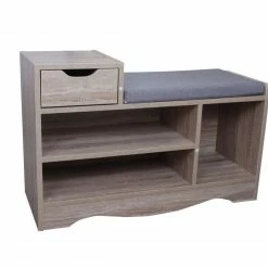 Schuhbank HAPPY HOME - holzfarben - 80 cm