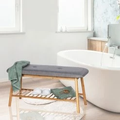 WENKO Schuhbank BAHARI - Bambus - mit Polster -Flur & Diele Verkaufsgeschäft 9003884700 04 1600Wx1600H