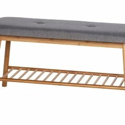 WENKO Schuhbank BAHARI - Bambus - mit Polster