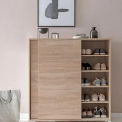 Schuhschrank - Sonoma Eiche - mit Schiebetür -Flur & Diele Verkaufsgeschäft 9003938200 03 1600Wx1600H