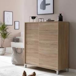 Schuhschrank - Sonoma Eiche - mit Schiebetür -Flur & Diele Verkaufsgeschäft 9003938200 04 1600Wx1600H