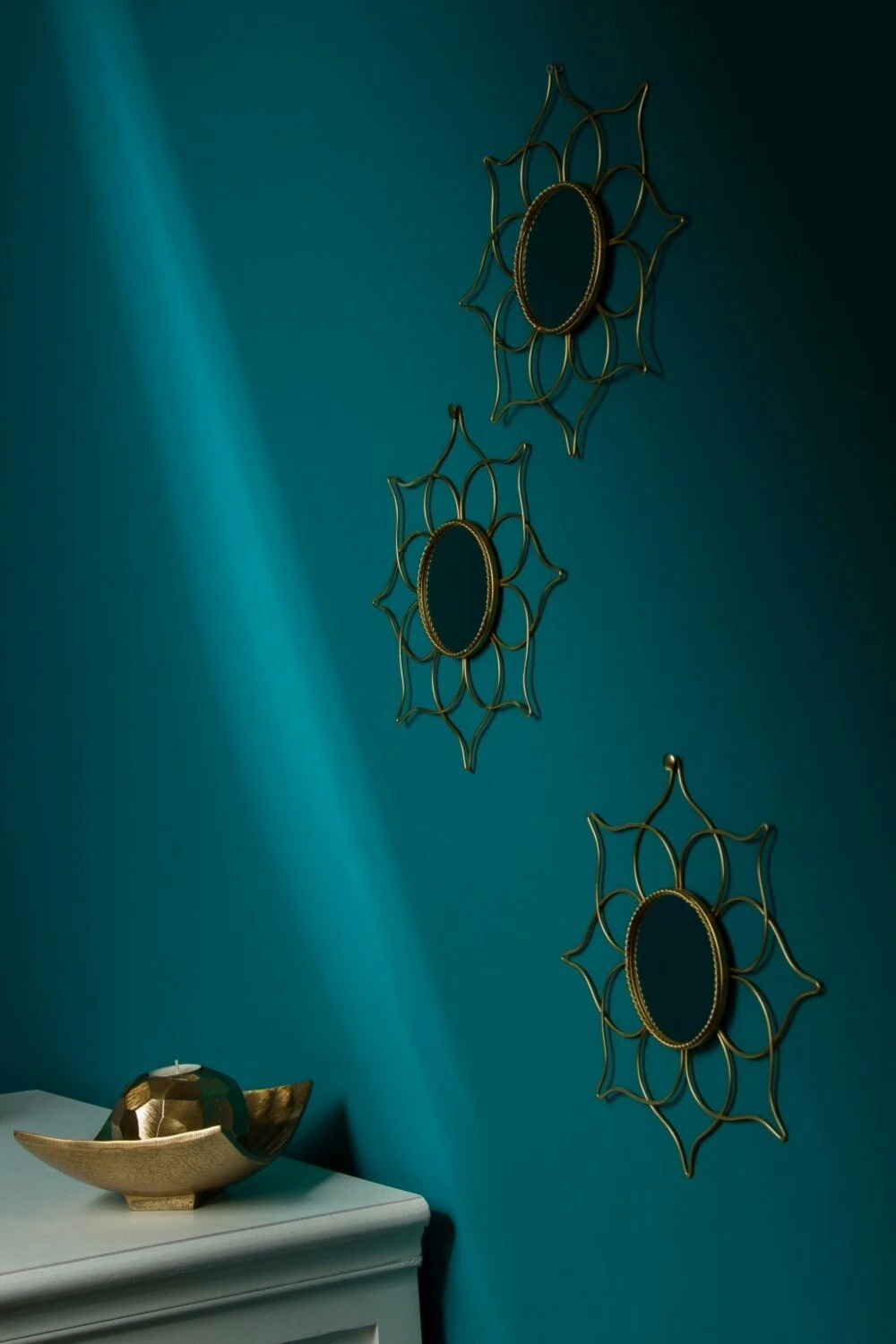 3er-Set Spiegel PAULI - goldfarben - Metall 5 3er-Set Spiegel PAULI - goldfarben - Metall – Bild 3