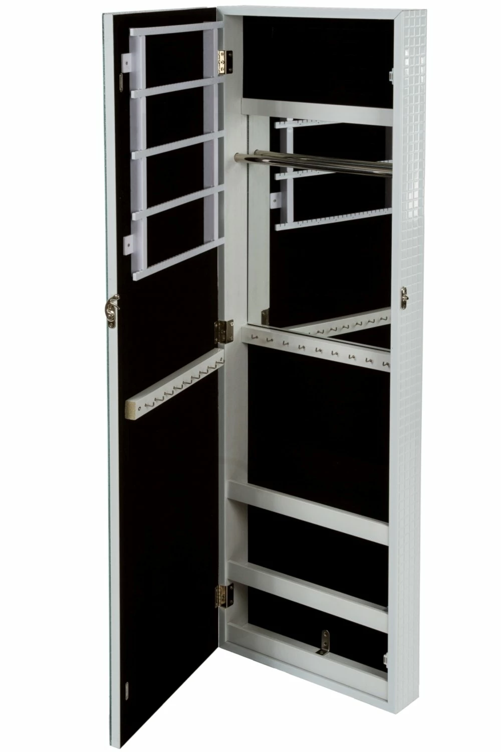 Schmuckschrank Orlando - silber verspiegelt - mit Spiegeltür 4 Schmuckschrank Orlando - silber verspiegelt - mit Spiegeltür – Bild 2