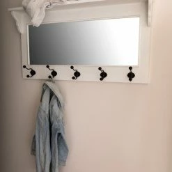 Garderobe ELLA - weiß - mit 5 haken und Spiegel 9 Garderobe ELLA - weiß - mit 5 haken und Spiegel -Flur & Diele Verkaufsgeschäft 9003975900 04 1600Wx1600H