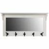 Garderobe ELLA - weiß - mit 5 haken und Spiegel 2 Garderobe ELLA - weiß - mit 5 haken und Spiegel -Flur & Diele Verkaufsgeschäft 9003975900 1600Wx1600H