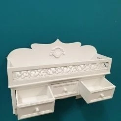 Wandablage LOUISE - weiß - mit Garderobenhaken 7 Wandablage LOUISE - weiß - mit Garderobenhaken -Flur & Diele Verkaufsgeschäft 9004102000 03 1600Wx1600H