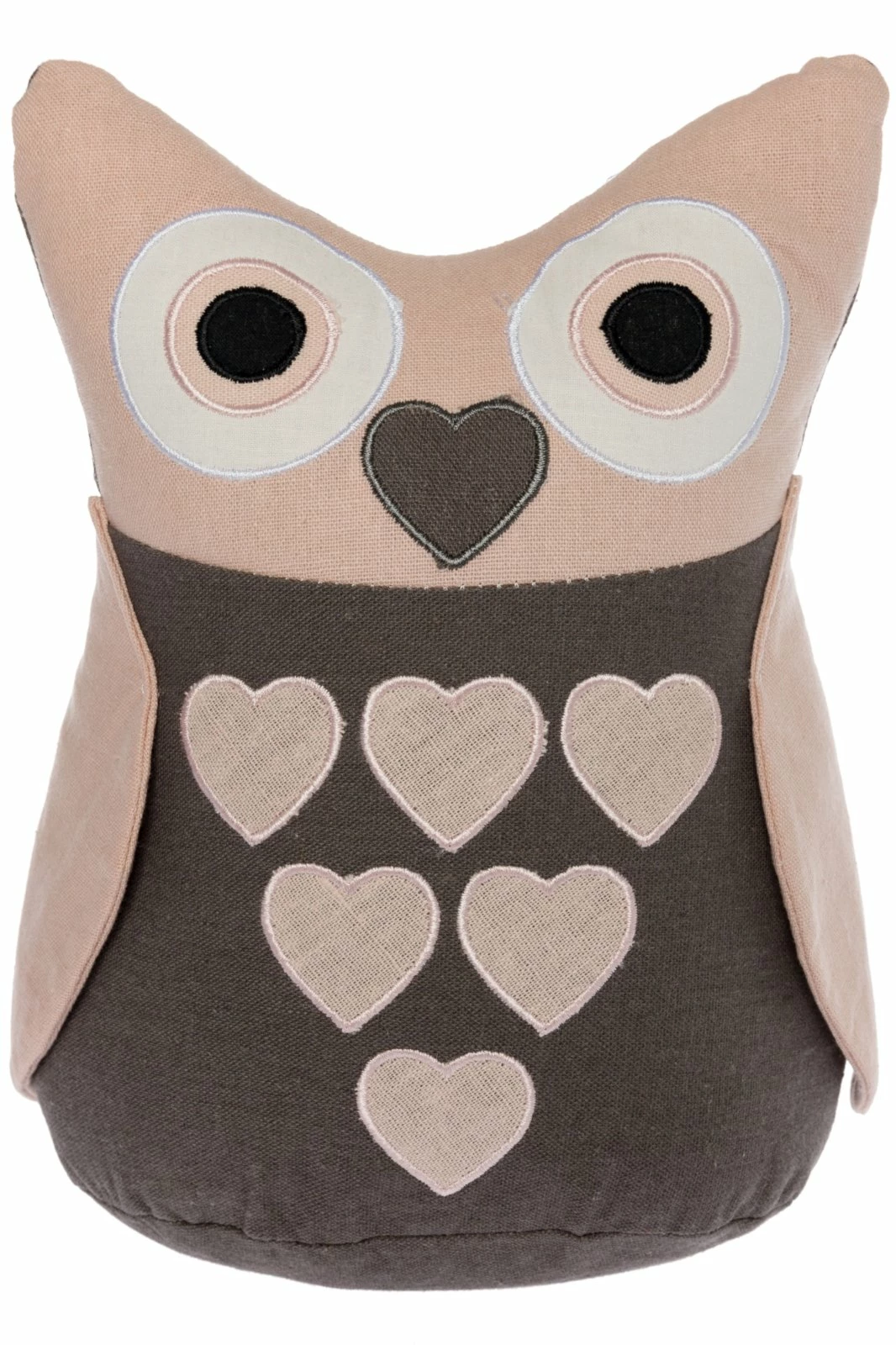 Türstopper EULE HILDE - grau-rosa - Herzen 3 Türstopper EULE HILDE - grau-rosa - Herzen