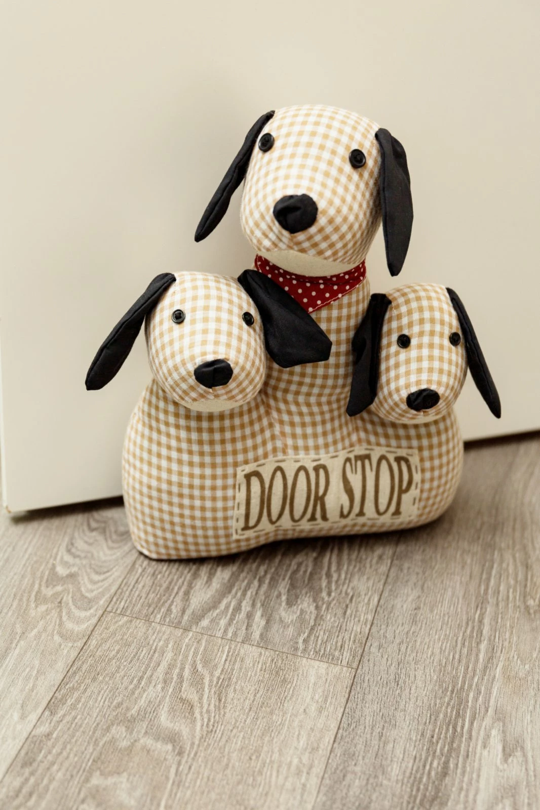 Türstopper 3-KÖPFIGER HUND FLUFFY - beige 5 Türstopper 3-KÖPFIGER HUND FLUFFY - beige – Bild 3