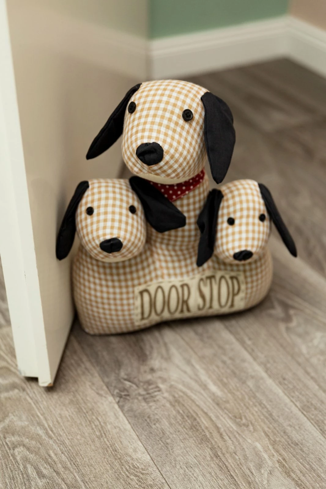 Türstopper 3-KÖPFIGER HUND FLUFFY - beige 6 Türstopper 3-KÖPFIGER HUND FLUFFY - beige – Bild 4