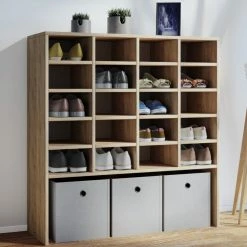 Schuhschrank HINSOL XL - Sonoma Eiche - 92 cm breit -Flur & Diele Verkaufsgeschäft 9004245300 02 1600Wx1600H