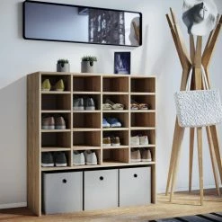 Schuhschrank HINSOL XL - Sonoma Eiche - 92 cm breit -Flur & Diele Verkaufsgeschäft 9004245300 03 1600Wx1600H