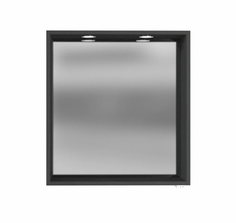 Spiegelpaneel DAVOS - grafitgrau - 60 cm 4 Spiegelpaneel DAVOS - grafitgrau - 60 cm – Bild 2