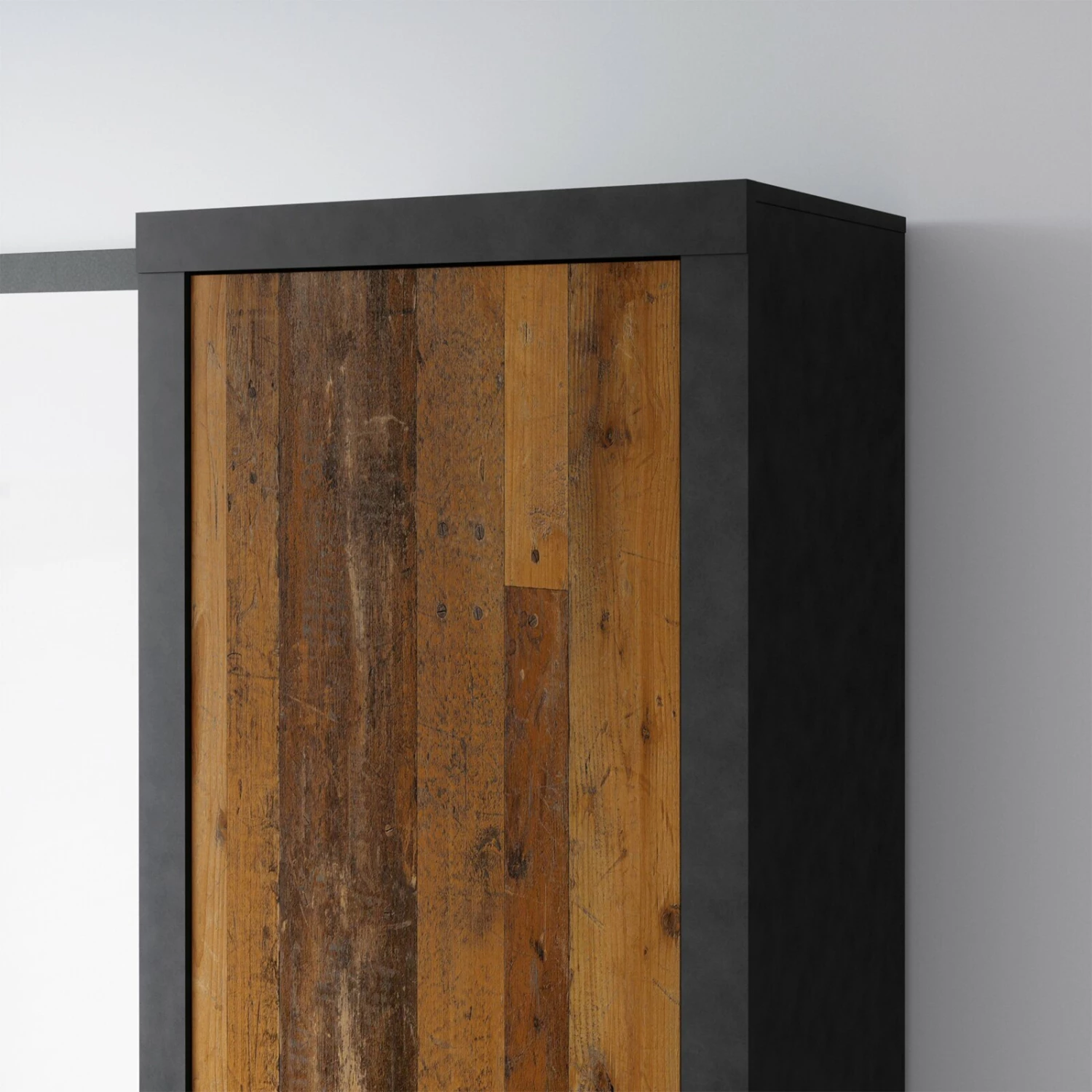 Garderobenschrank ARTOS 521-01 - Old Wood Vintage - Matera - 60 cm breit 5 Garderobenschrank ARTOS 521-01 - Old Wood Vintage - Matera - 60 cm breit – Bild 3