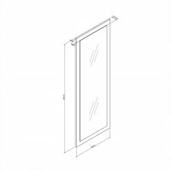 Spiegel ARTOS 560-01 - Matera - 50x140 cm -Flur & Diele Verkaufsgeschäft 9004474100 04 1600Wx1600H