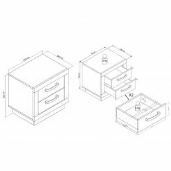 Kommode ARTOS 580-01- Old Wood Vintage - Matera - 50 cm breit -Flur & Diele Verkaufsgeschäft 9004474200 04 1600Wx1600H