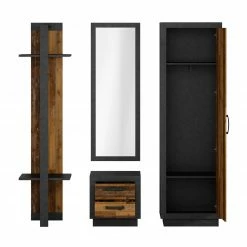 4-teiliges Garderoben-Set ARTOS VA-01 - Old Wood Vintage - Matera 8 4-teiliges Garderoben-Set ARTOS VA-01 - Old Wood Vintage - Matera -Flur & Diele Verkaufsgeschäft 9004493200 03 1600Wx1600H