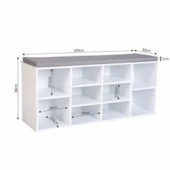 Schuhbank HAPPY HOME - weiß - 104 cm -Flur & Diele Verkaufsgeschäft 9004830300 04 1600Wx1600H