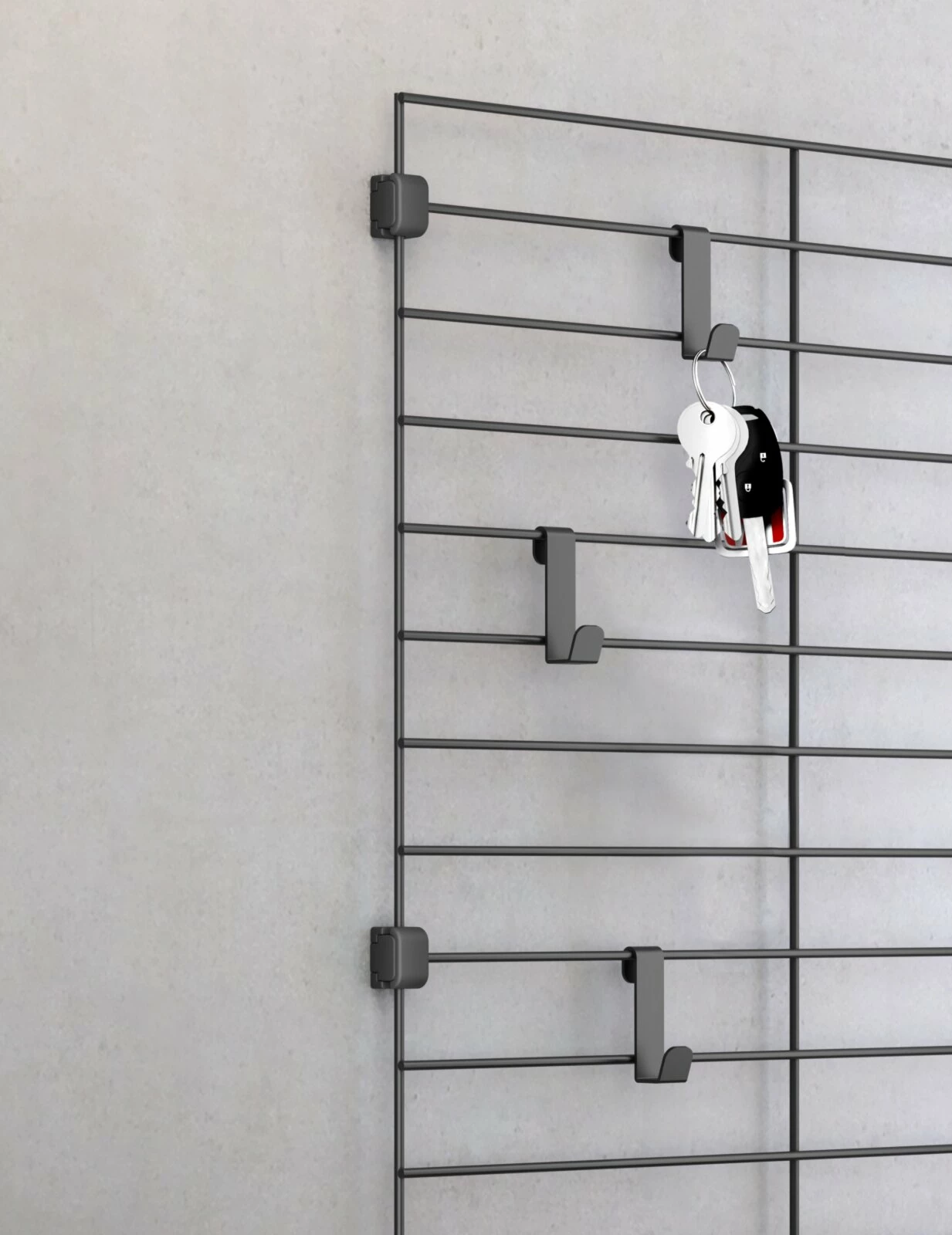 3er-Set Haken - schwarz - Metall 4 3er-Set Haken - schwarz - Metall – Bild 2