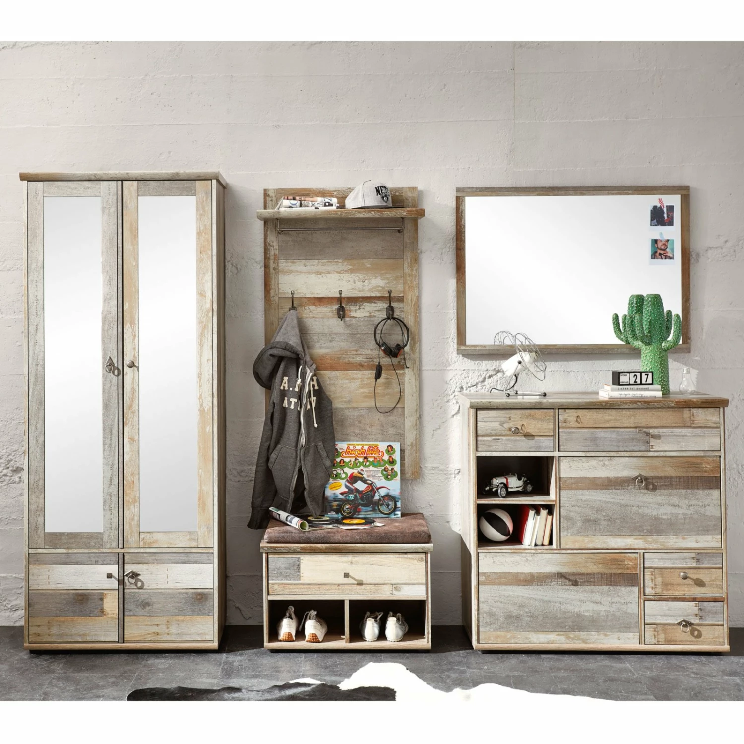 5-teiliges Garderoben-Set - Driftwood 9 5-teiliges Garderoben-Set - Driftwood – Bild 7