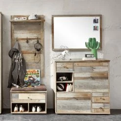 4-teiliges Garderoben-Set - Driftwood 13 4-teiliges Garderoben-Set - Driftwood -Flur & Diele Verkaufsgeschäft S000029300 02 1600Wx1600H