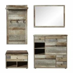 4-teiliges Garderoben-Set - Driftwood