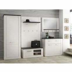 5-teiliges Garderoben-Set - Pinie weiß - Touchwood 15 5-teiliges Garderoben-Set - Pinie weiß - Touchwood -Flur & Diele Verkaufsgeschäft S000034800 02 1600Wx1600H