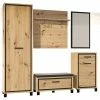 5-teiliges Garderoben-Set Artisan Eiche-Schwarzeiche -Flur & Diele Verkaufsgeschäft S000040400 1600Wx1600H