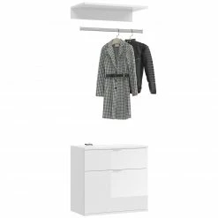 3-teiliges Garderobenset PROJEKT X - weiß Hochglanz -Flur & Diele Verkaufsgeschäft S000077700 04 1600Wx1600H