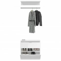 3-teiliges Garderobenset PROJEKT X - weiß Hochglanz -Flur & Diele Verkaufsgeschäft S000077700 05 1600Wx1600H