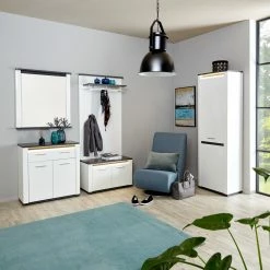 Luca Bessoni 5-teiliges Garderoben-Set ALASSIO - weiß Hochglanz - Matera dunkel 5 Luca Bessoni 5-teiliges Garderoben-Set ALASSIO - weiß Hochglanz - Matera dunkel -Flur & Diele Verkaufsgeschäft S000081300 02 1600Wx1600H